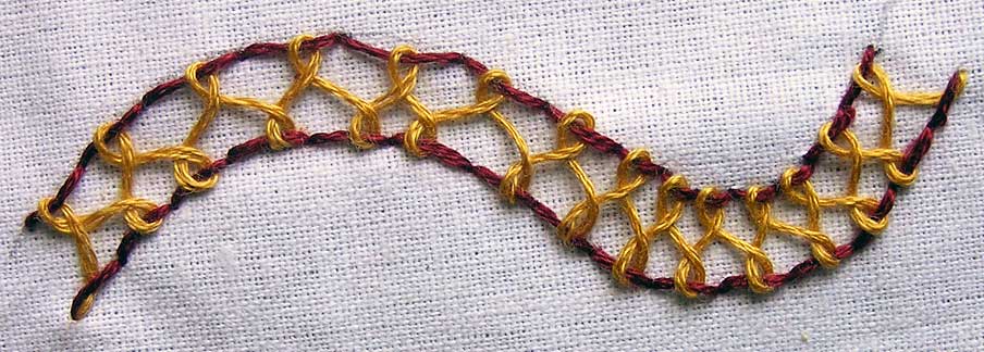 herringbone ladder filling stitch 5