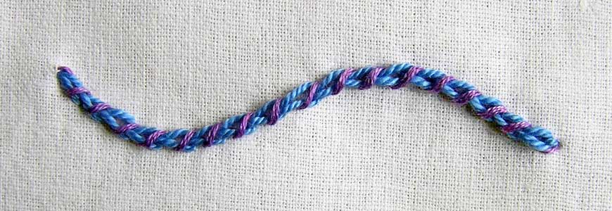 whipped chain stitch 2