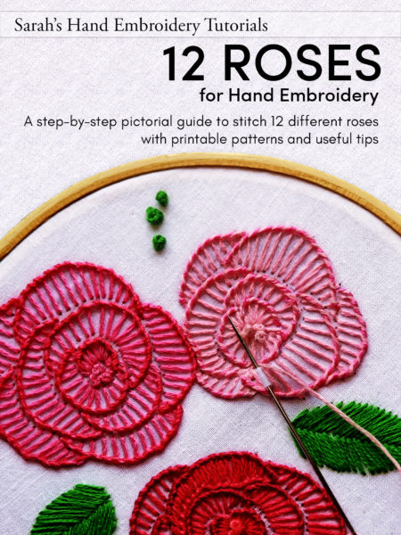 12 Roses Hand Embroidery Book Cover