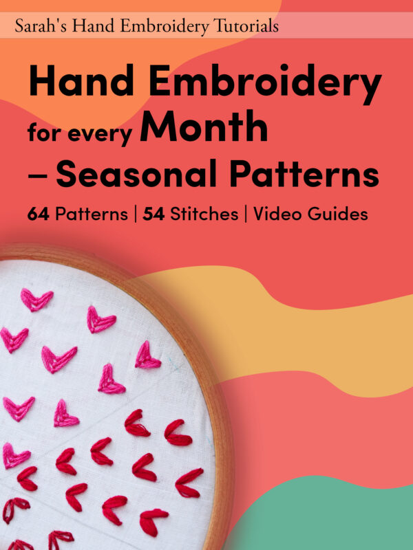 Hand Embroidery Book with Monthly Seasonal Patterns