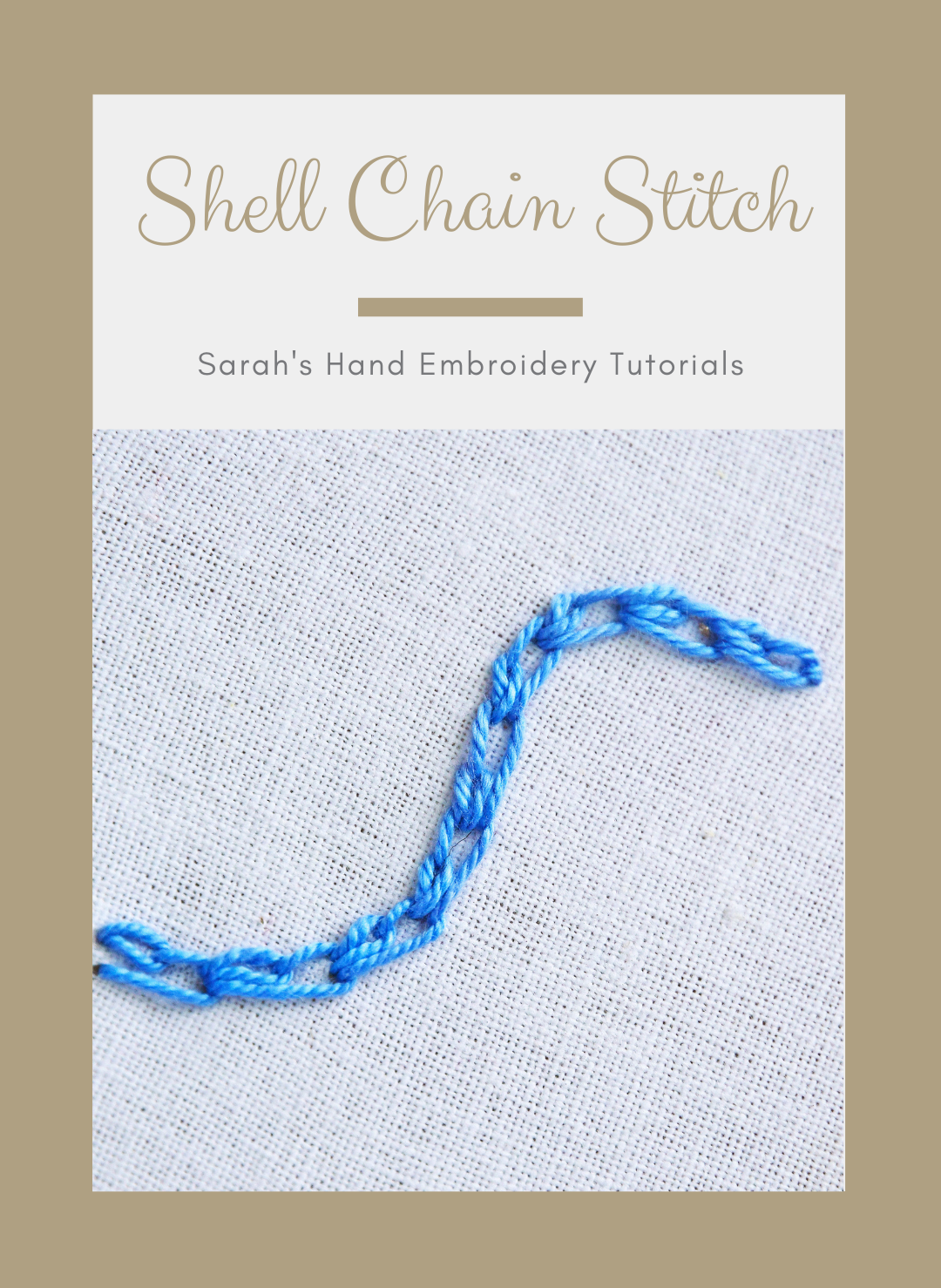 Shell And Chain How to do the Shell Chain Stitch - Sarahβs Hand Embroidery