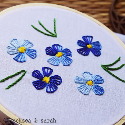 Hand Embroidered Flowers - Sarah's Hand Embroidery Tutorials