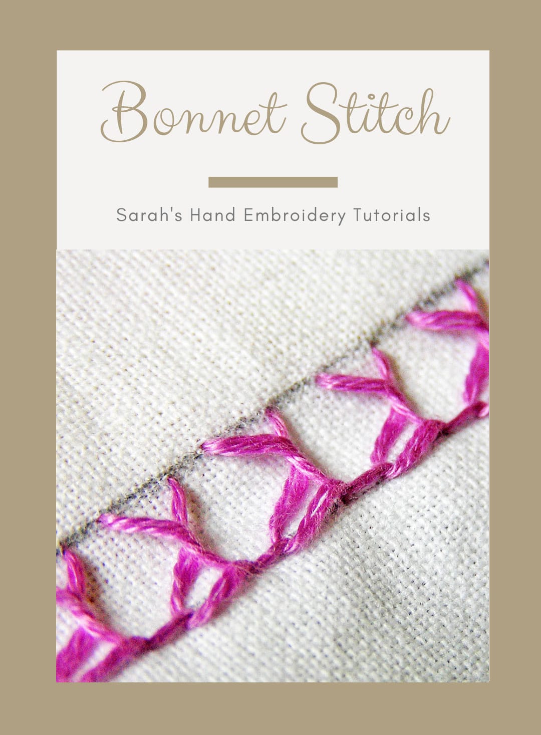 Bonnet Stitch in Hand Embroidery Tutorial (Step By Step & Video)