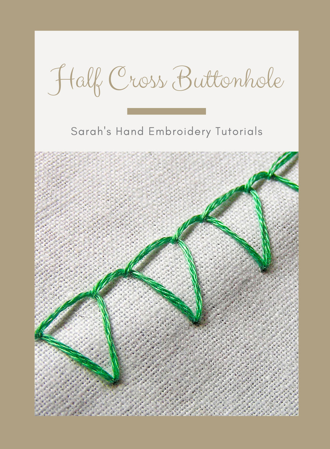 How to do Closed Blanket Stitch - Sarah's Hand Embroidery Tutorials