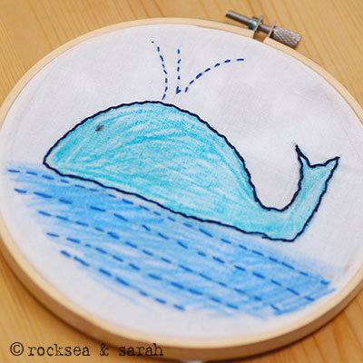Fun with Crayons and Stitching - Sarah's Hand Embroidery Tutorials