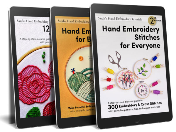 Hand Embroidery Beginners Book Bundle