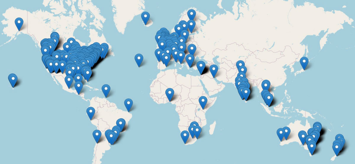 Embroidery Book Sales Map
