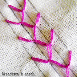 How to do the Feather Stitch - Sarah's Hand Embroidery Tutorials