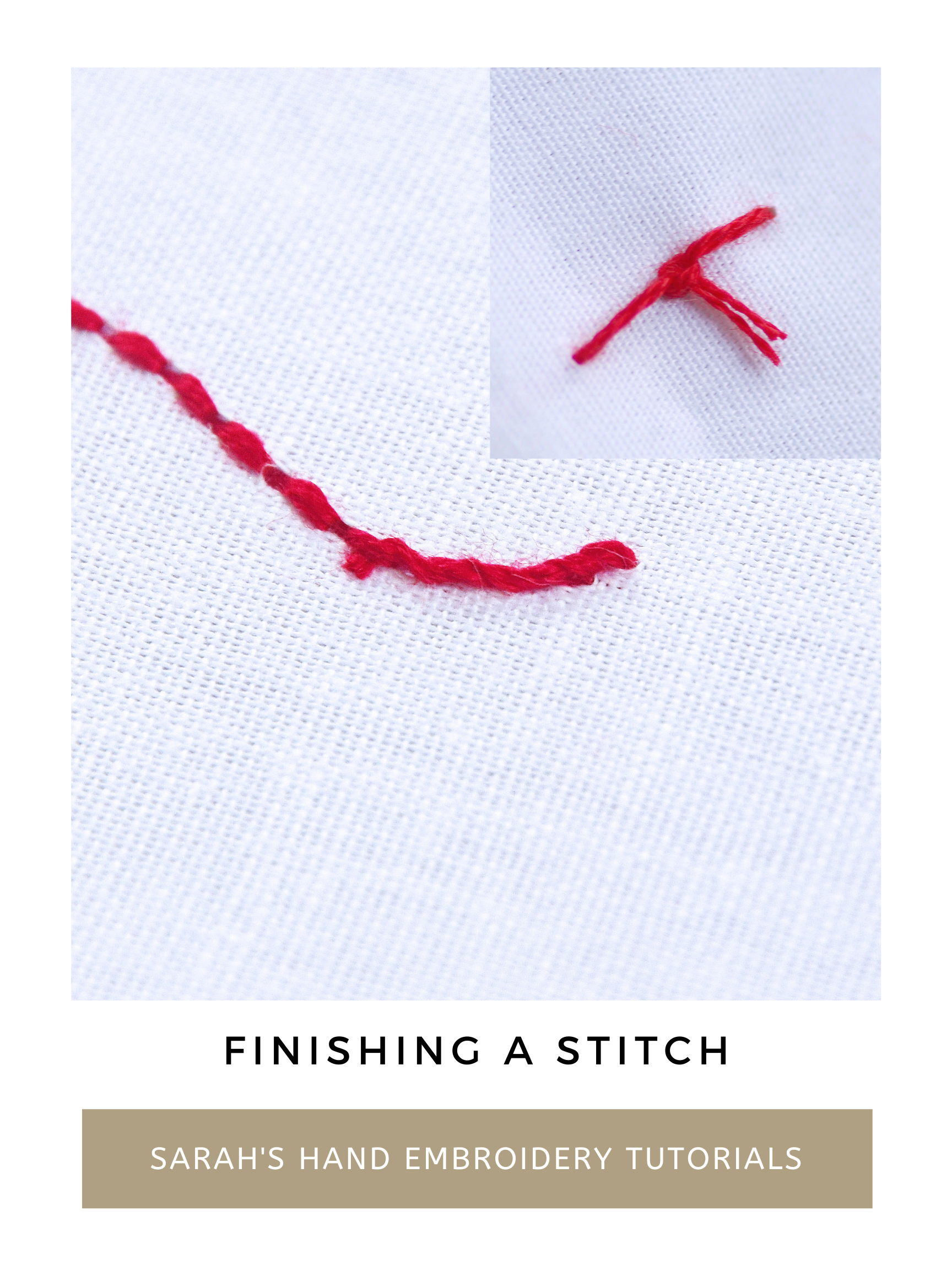 How to do the Cross Stitch - Sarah's Hand Embroidery Tutorials