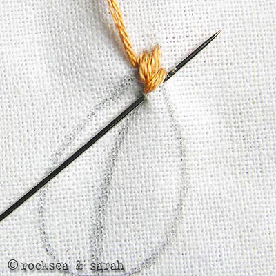 How to do Fishbone Stitch Sarahs Hand Embroidery Tutorials
