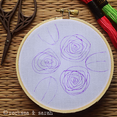 Flower embroidery : Coral Stitch - Sarah's Hand Embroidery Tutorials