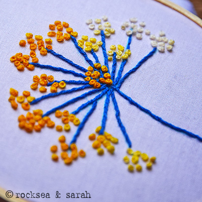 Stitch Flowers: French Knots - Sarah's Hand Embroidery Tutorials