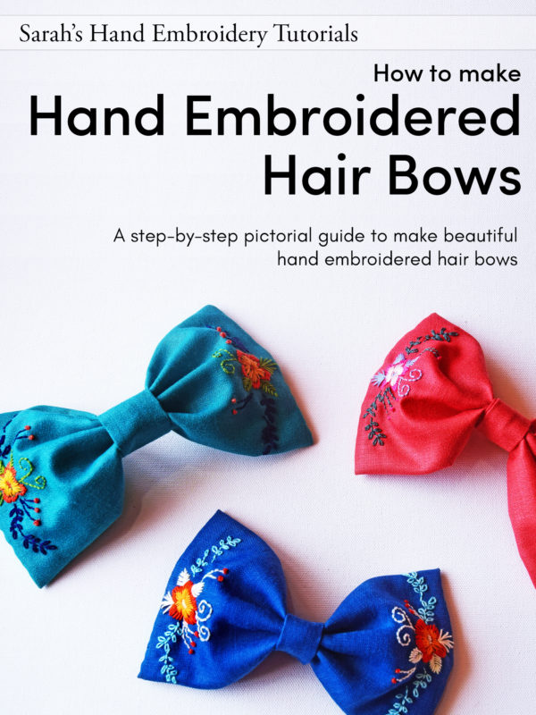 Hand Embroidered Hair Bows Book Cover