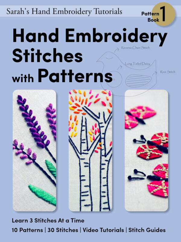 Hand Embroidery Stitches with Patterns Book