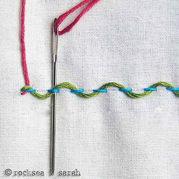 Interlaced Running Stitch - Sarah's Hand Embroidery Tutorials
