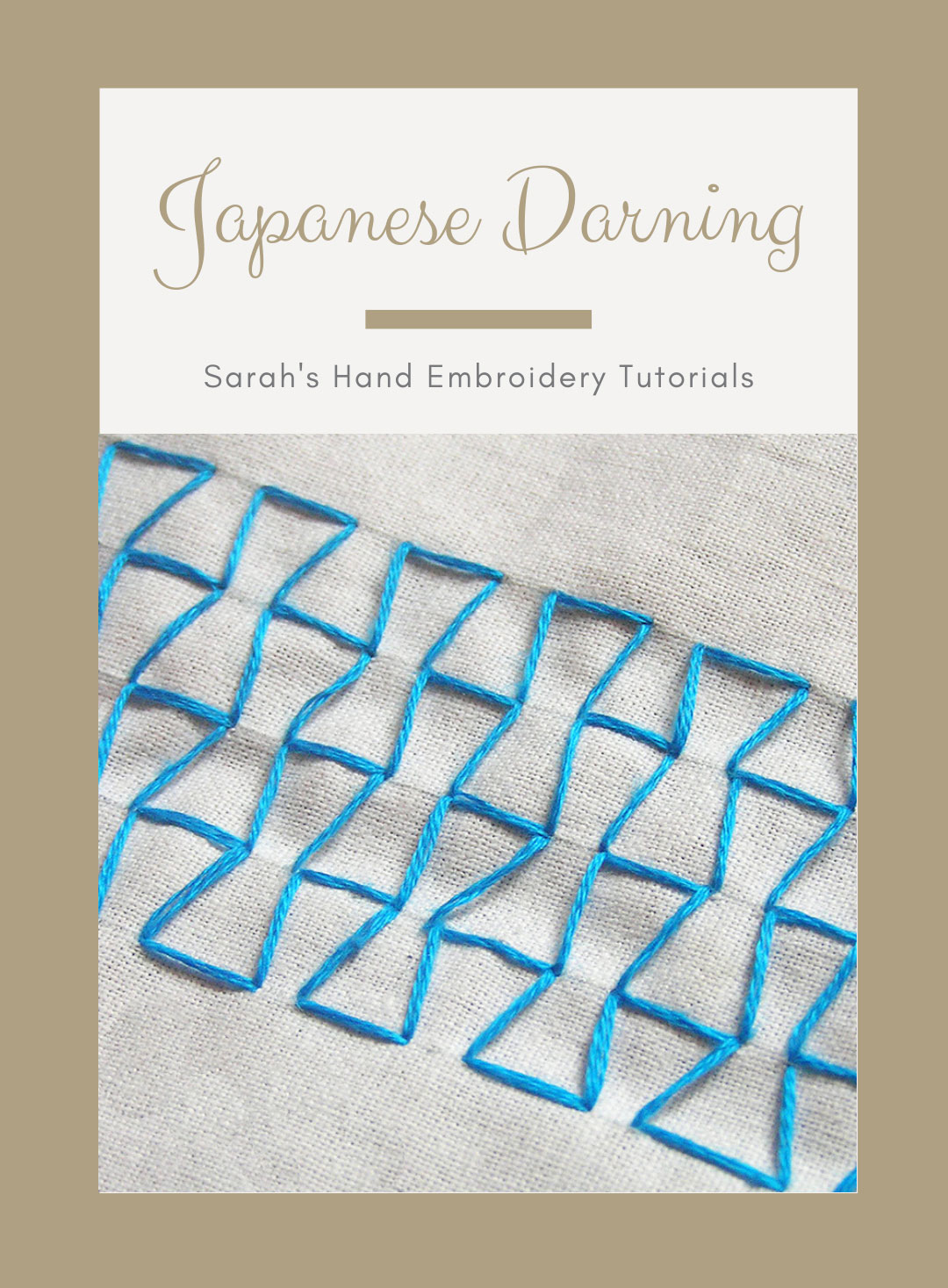 the Japanese darning stitch - with video tutorial