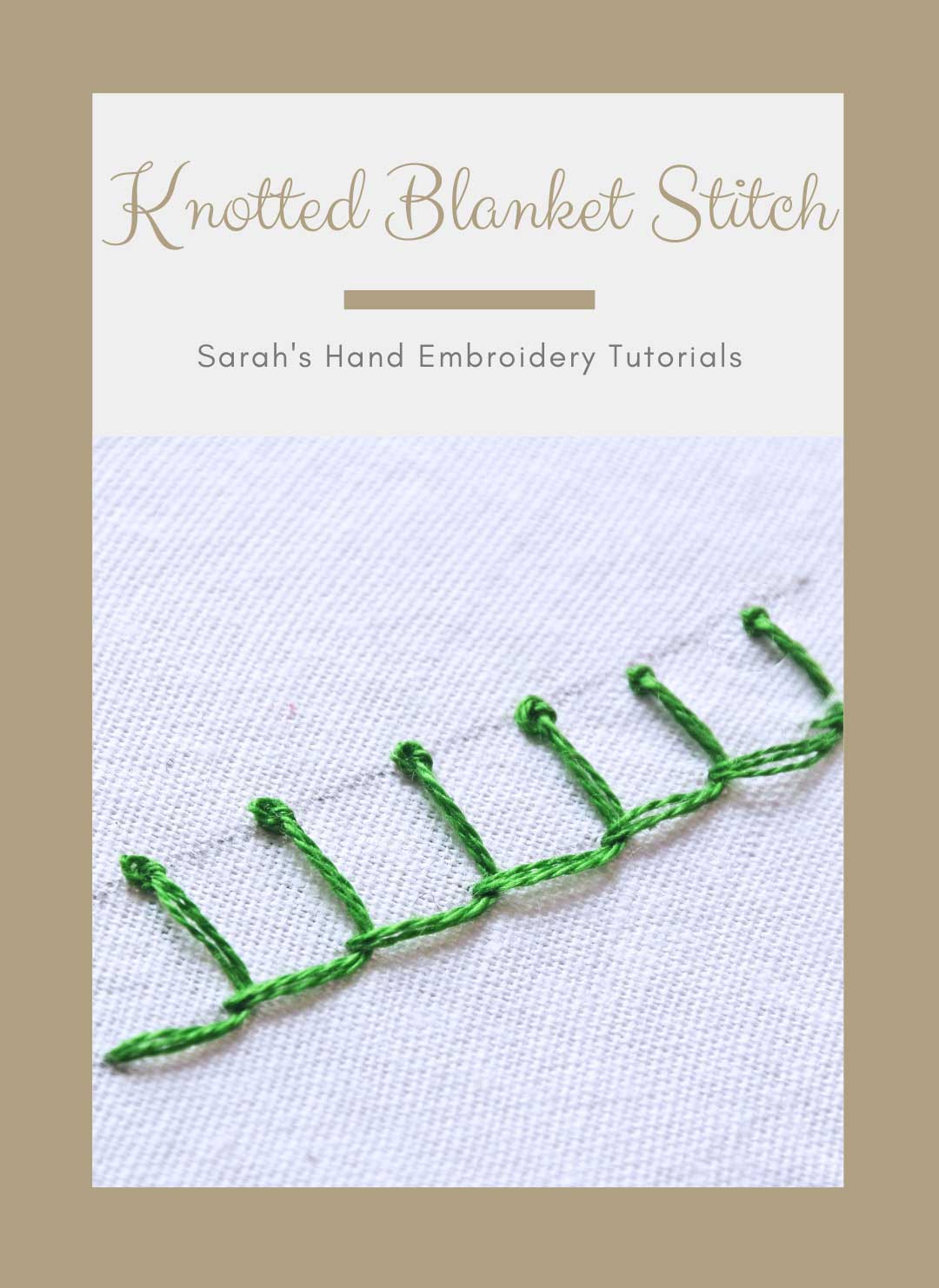 Knotted Blanket Stitch