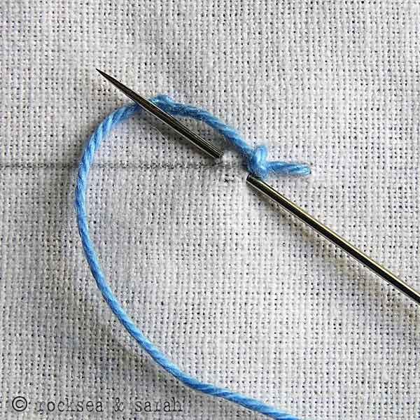 Knotted Cable Chain Stitch - Sarah's Hand Embroidery Tutorials