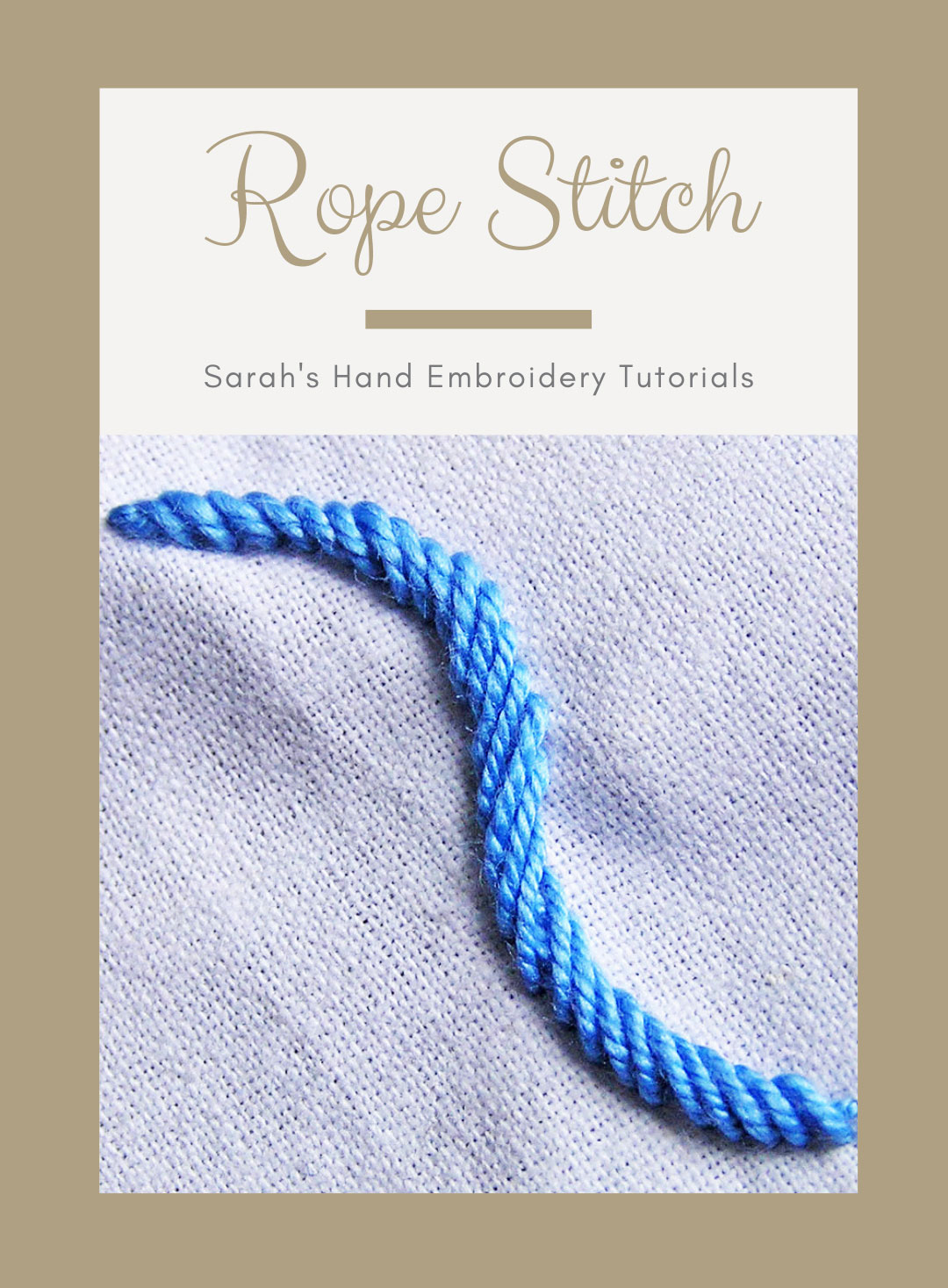 How to do the Split Stitch - Sarah's Hand Embroidery Tutorials