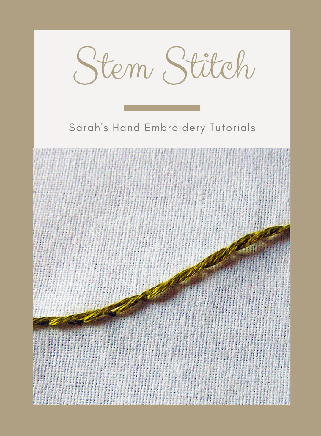 Hand Embroidery FAQ - Sarah's Hand Embroidery Tutorials