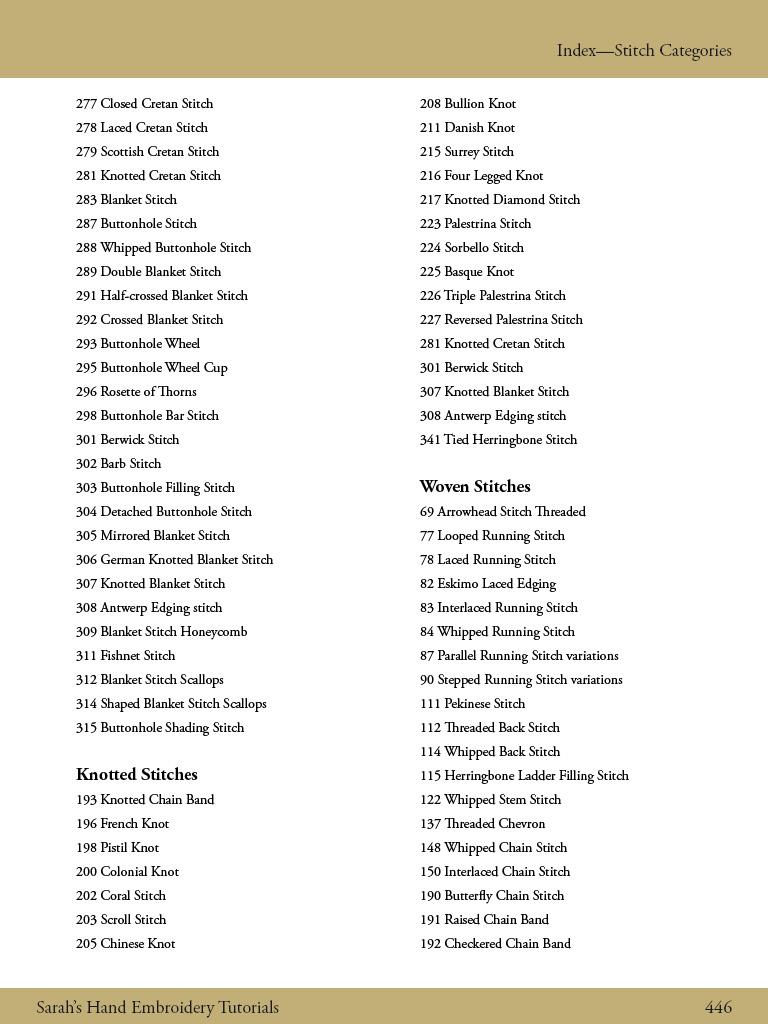 Sarah’s Hand Embroidery Book—Hand Embroidery Stitches for Everyone Sarah's Hand Embroidery