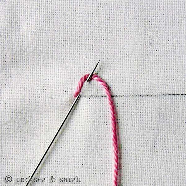 How to do Zigzag Chain Stitch - Sarah's Hand Embroidery Tutorials